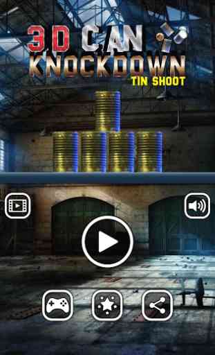 3D Can Knockdown: Tin Shooter 2