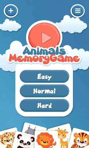 Animals memory game for kids 2 1