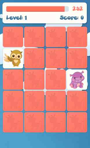 Animals memory game for kids 2 4