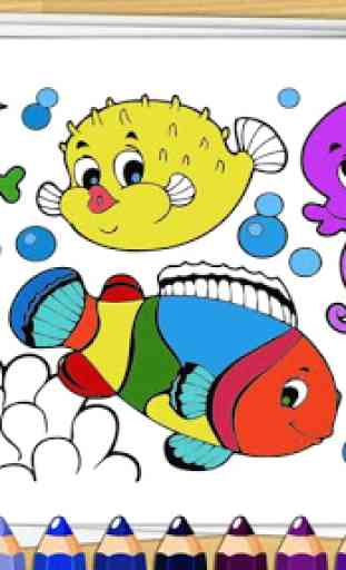 Coloring Book Sea Animals 3