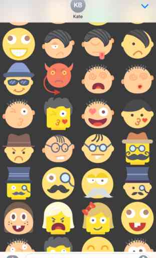 Emoticons Stickers Emojis for iMessage Chat 2
