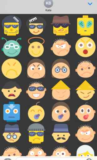 Emoticons Stickers Emojis for iMessage Chat 4