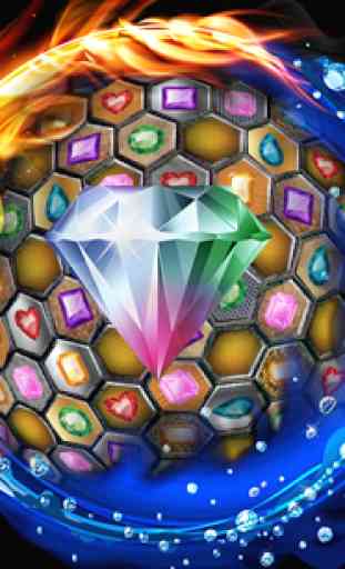 Jewels Blitz Gold Hexagon 1