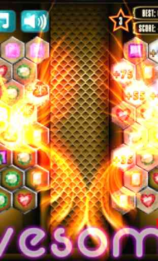 Jewels Blitz Gold Hexagon 4