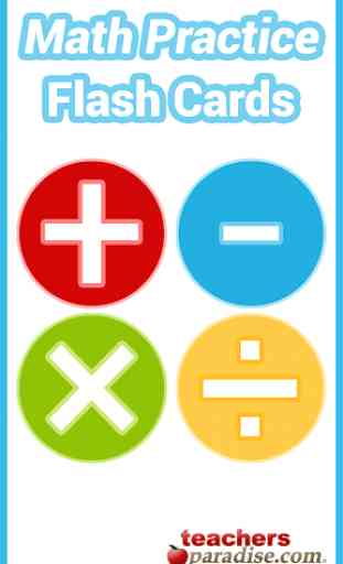 Math Practice Flash Cards 1