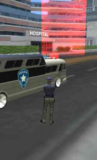 Police bus prison transport 3D 4