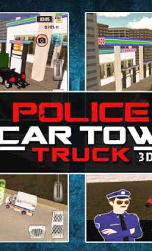 Police Car Tow Truck 3D 1