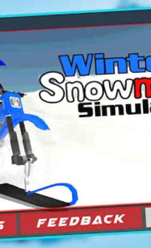Winter Snowmobile 3D Simulator 3
