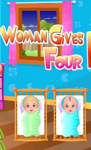 Woman Gives Birth Four Babies 1