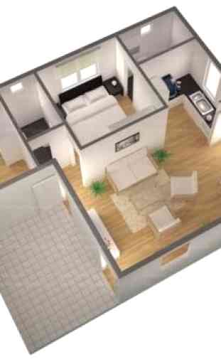 3D Small Home Design 3