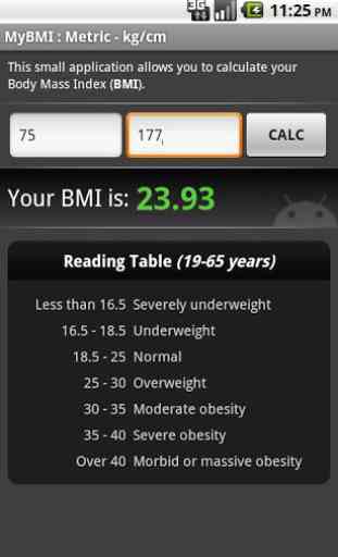 BMI Calculator (free) 1