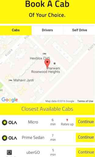 Book Ola Uber or Easy Cabs 3