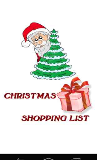 Christmas Shopping List 1