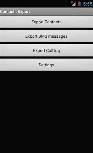 Contacts / SMS /LOG CSV Export 3