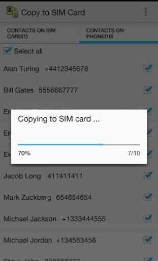 Copy to SIM Card 4