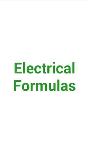 Electrical Formulas 1