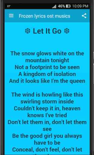 Frozen lyrics ost musics 2