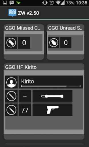 GGO (SAO) Widgets for Zooper 3