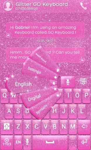 Glitter GO Keyboard Theme 3