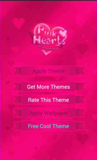 GO Keyboard Pink Hearts Theme 1