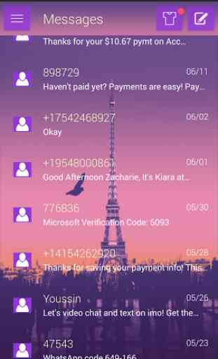 GO SMS Pro Paris Theme 4