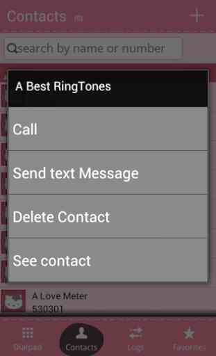 Pink Dialer Contact app free 3