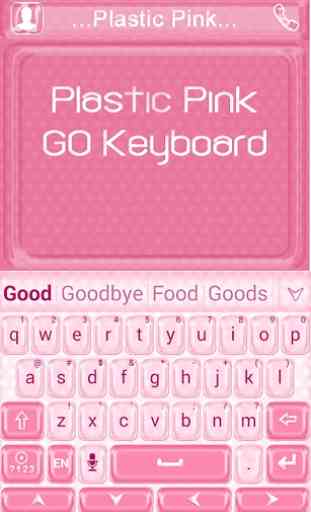 Plastic Pink GO Keyboard Theme 2