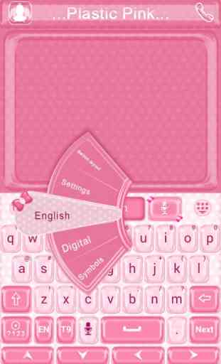 Plastic Pink GO Keyboard Theme 3