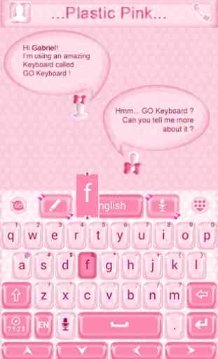 Plastic Pink GO Keyboard Theme 4