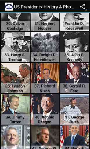 Presidents US History & Photos 1
