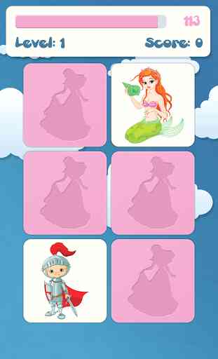 Princess memory game for kids 2