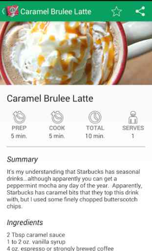 Recipe Guide for Starbucks 2