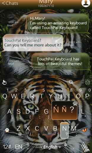 TouchPal Tiger Keyboard Theme 3