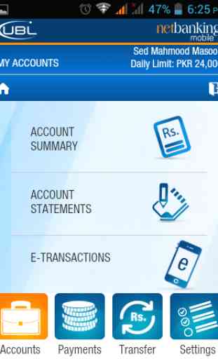 UBL Netbanking Mobile 2