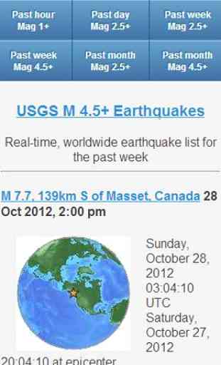 USGS Earthquake Data 1