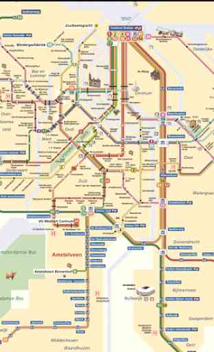 Amsterdam Metro & Tram Map 2