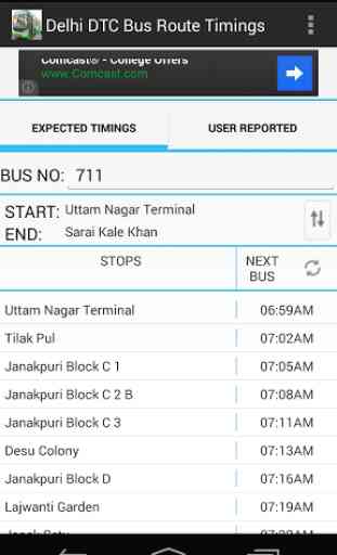 Delhi DTC Bus Timings & Routes 2