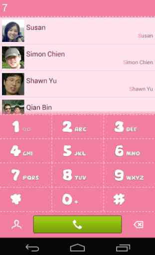 exDialer Pink Theme 1