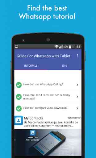 Guide for Whatsapp wth Tablet 1