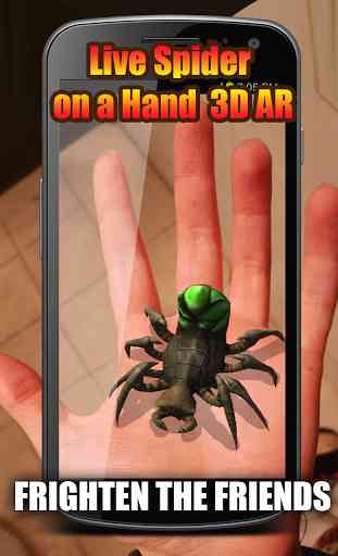 Live Spider on a Hand 3D AR 1