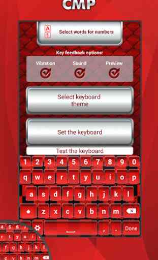 Red Keyboard Theme 3