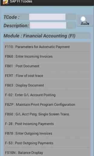 SAP FI Tcode with Screenshots 2