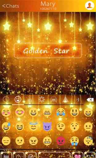 Star Golden Emoji Keyboard 2
