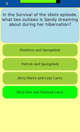 Trivia for Spongebob Fan Quiz 2