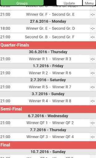 WC 2018 Match schedule & Quali 2