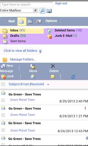 Web Access for Outlook Email 2