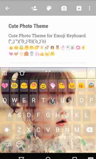 Cute Photo Emoji Keyboard Skin 1