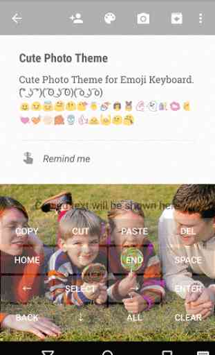 Cute Photo Emoji Keyboard Skin 3