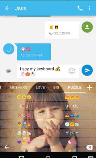 Cute Photo Emoji Keyboard Skin 4