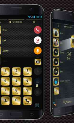 Gold Dots Phone Dialer Theme 1